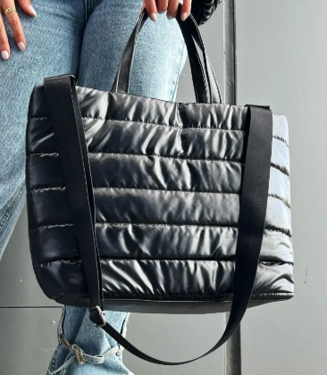 Black Puffer Handbag