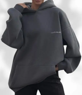 Unisex Grey Hoodie with Yellow Logo